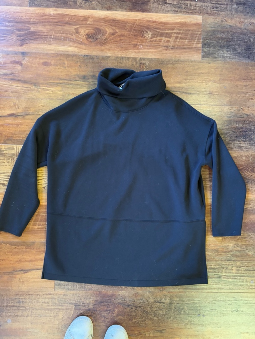 SPANX Black Funnel Neck Pullover